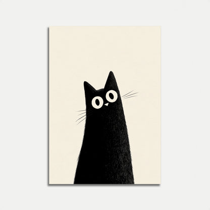 Black Cat Big Eyes Poster