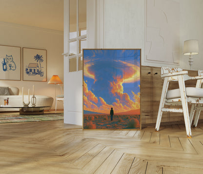 Solo nel deserto sotto cieli dorati - Poster