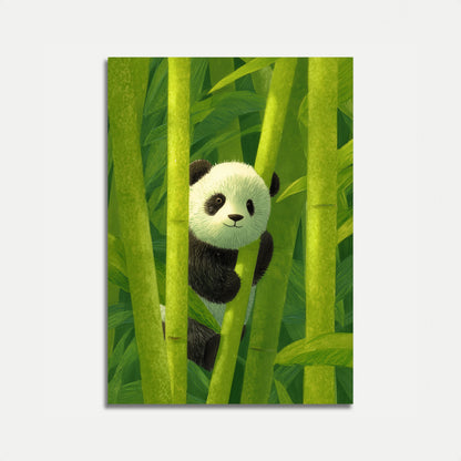 Schattige Panda in Bamboe Bos Poster