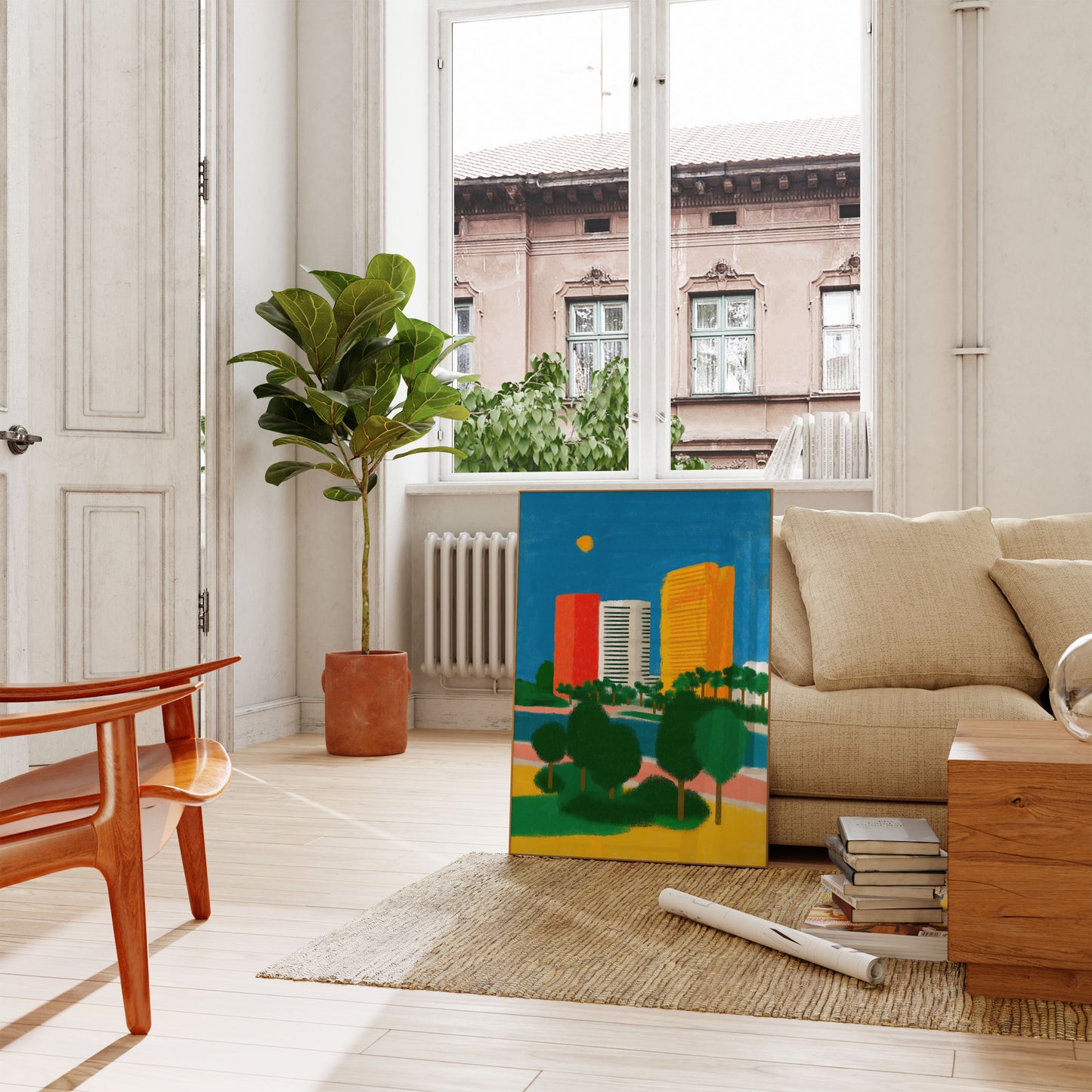 Affiche de Paysage Urbain Moderne