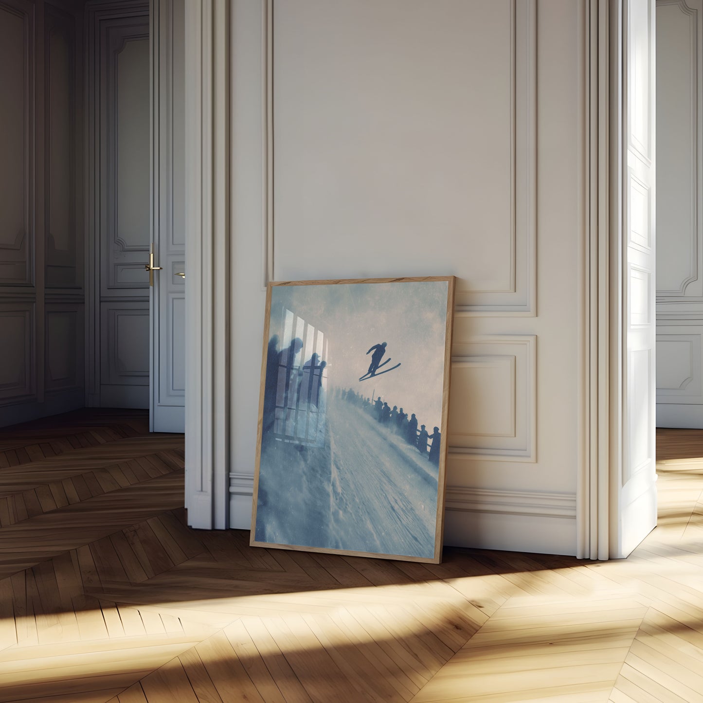 Ski Jump Silhouette Poster