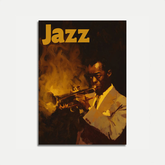 Póster de trompetista de jazz
