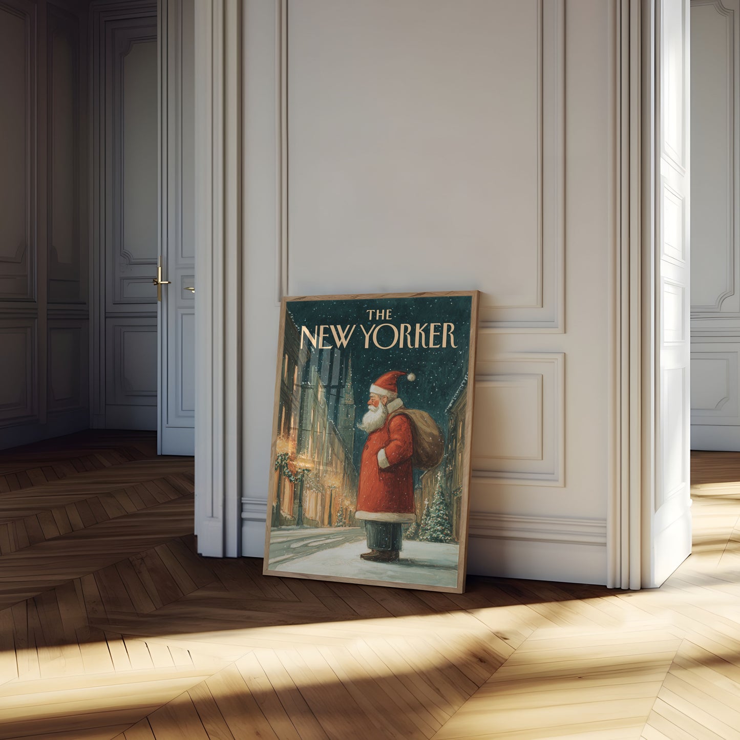 Snowy New York Christmas Poster