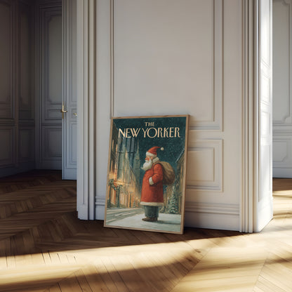 Snowy New York Christmas Poster