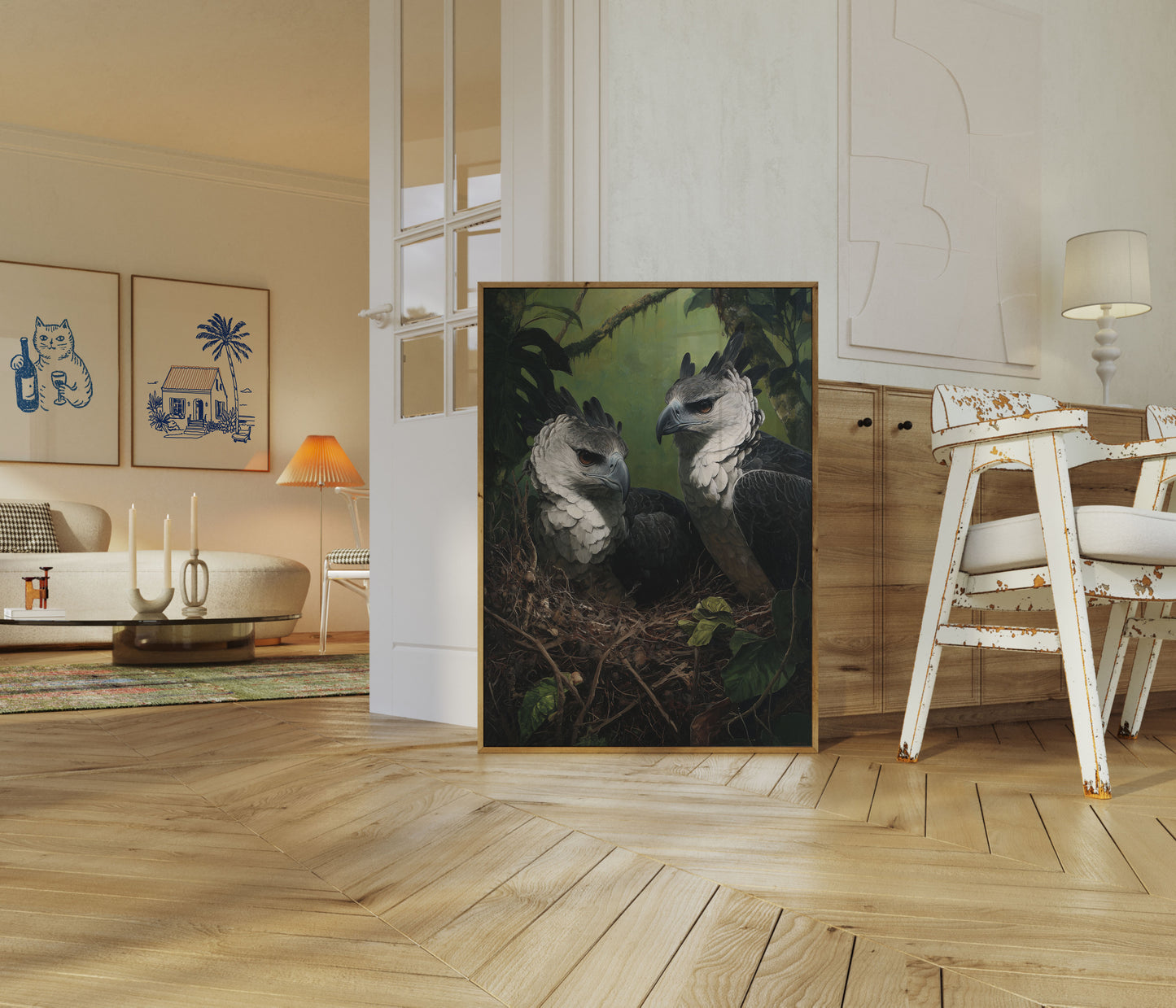 Harpy Eagles in Rainforest Poster