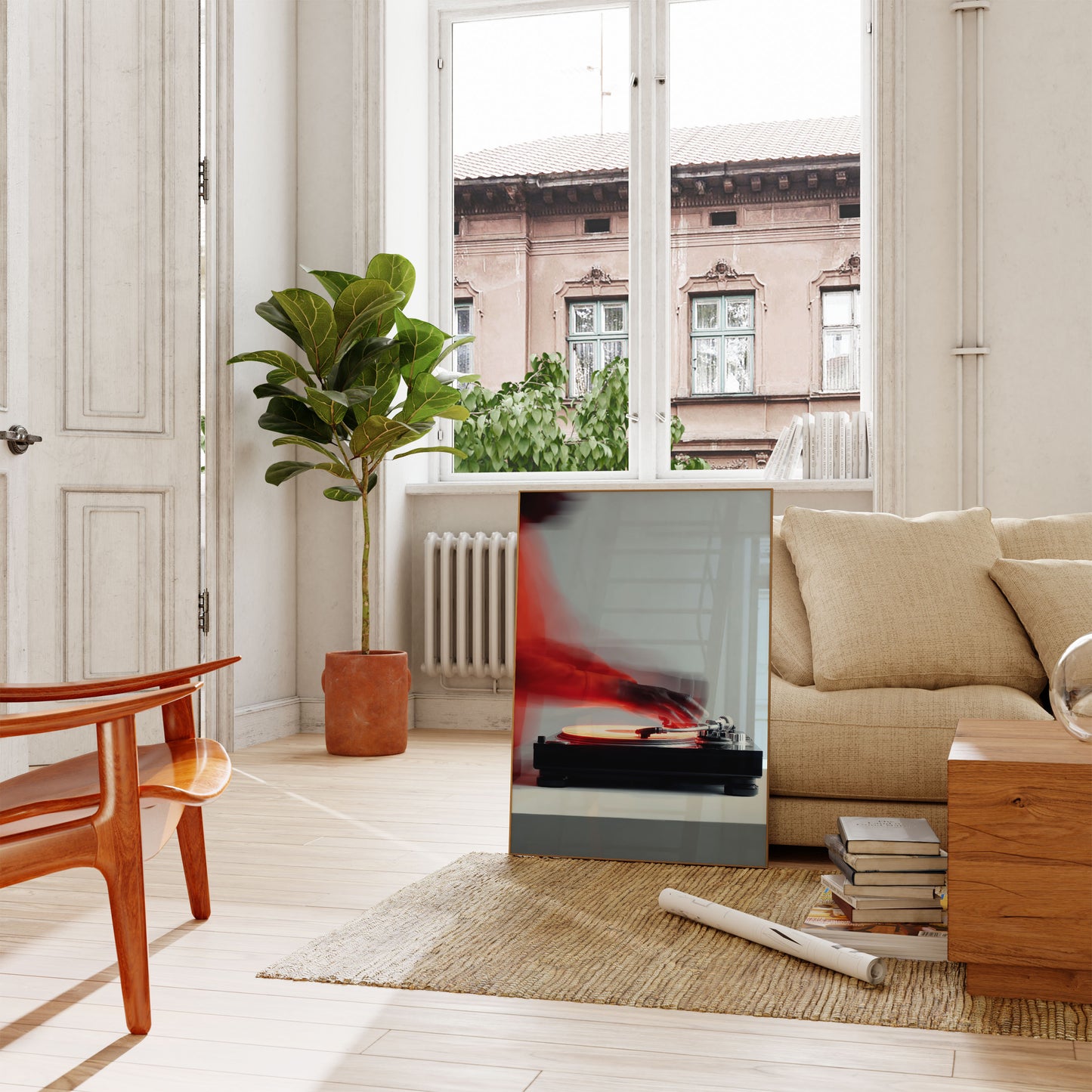 Vinyl Ritme in Beweging Poster