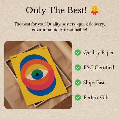 Bauhaus Geometric Eye Poster