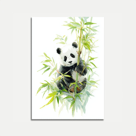 Gentle Bamboo Panda Poster