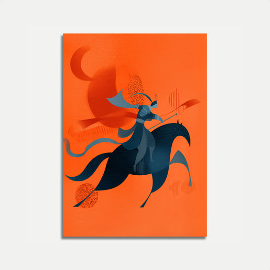 Warrior on Horseback Poster