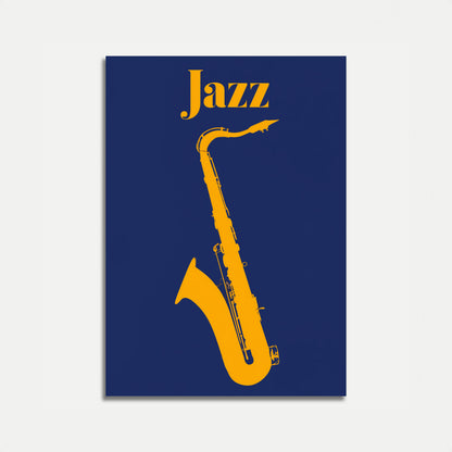 Golden Saxophone Jazz Poster