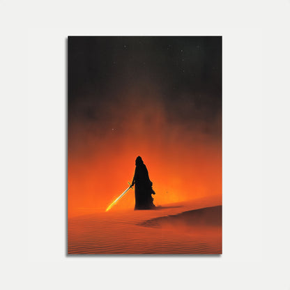 Póster del Guerrero del Desierto con Espada Brillante