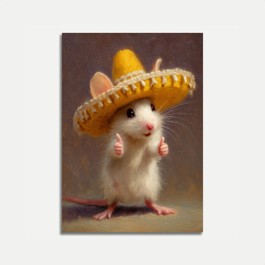 Roedor con Sombrero Póster