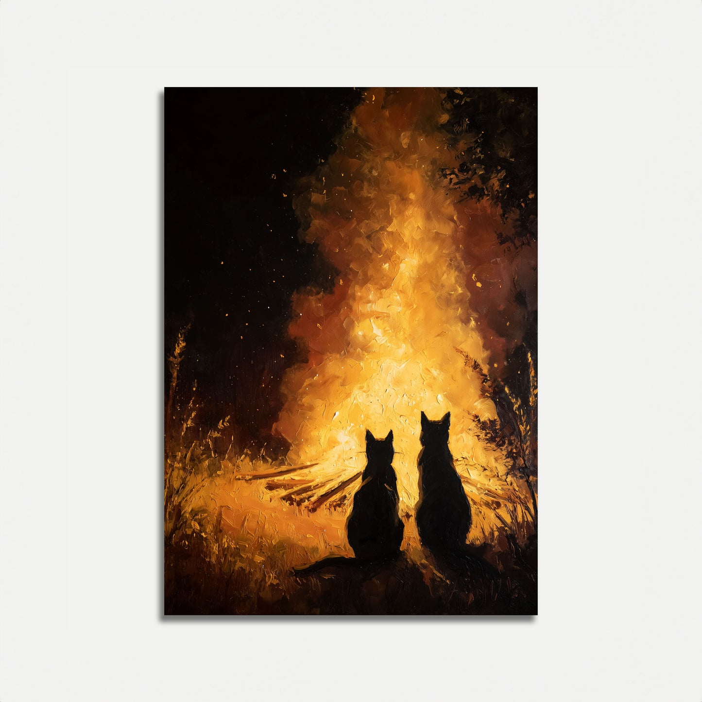 Cartaz de Gatos nas Chamas