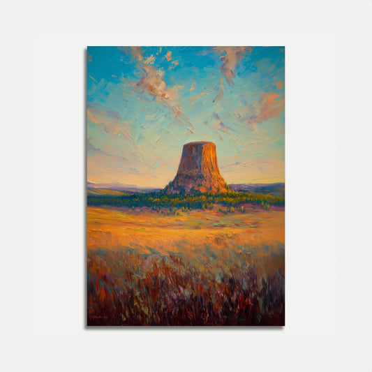 Devil's Tower Landskapaffisch