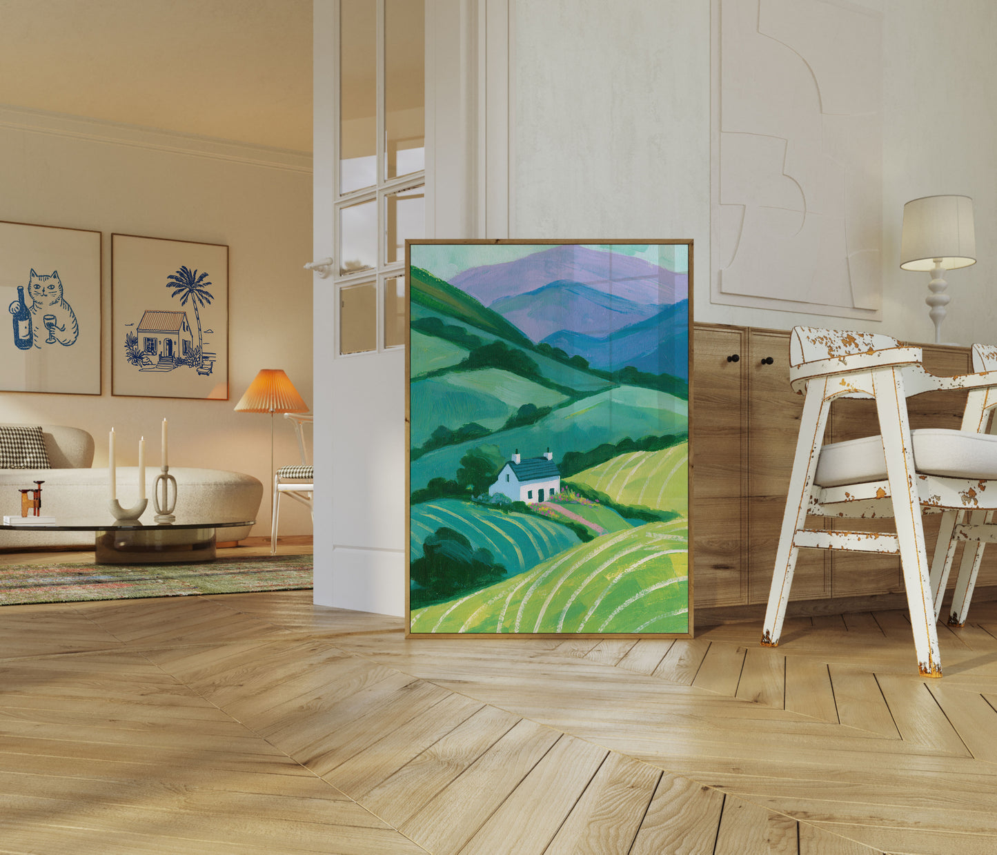 Rolling Countryside Landscape Poster