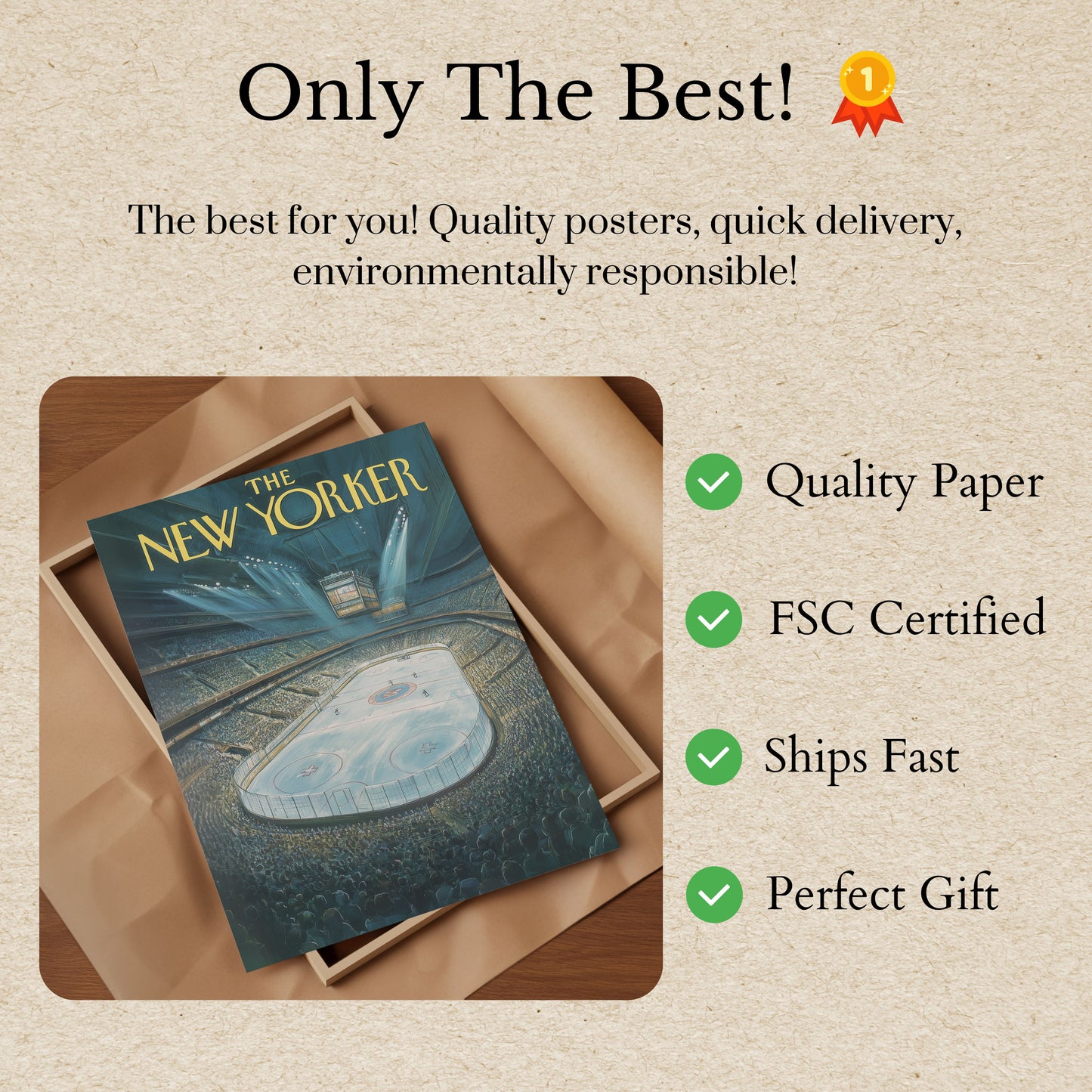 New York Hockey Arena Poster