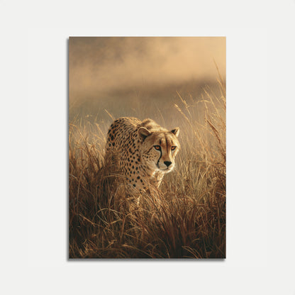 Póster de guepardo de Golden Grasslands