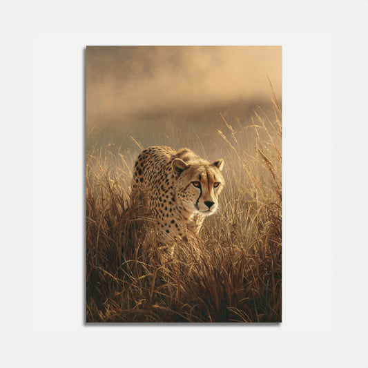 Póster de guepardo de Golden Grasslands