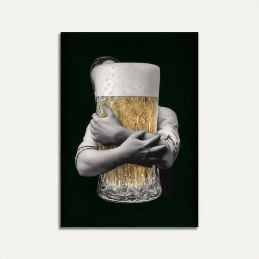 Beer Embrace Artistic Poster