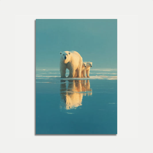 Arctic Reflections Polar Bear Poster