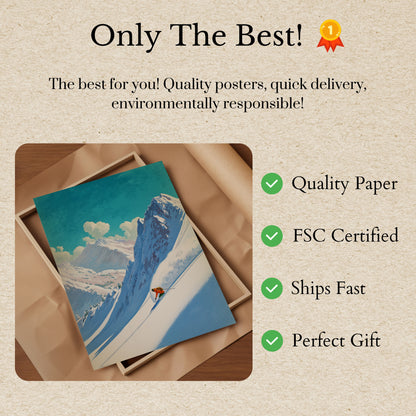 Discesa Alpina Poster da Sci