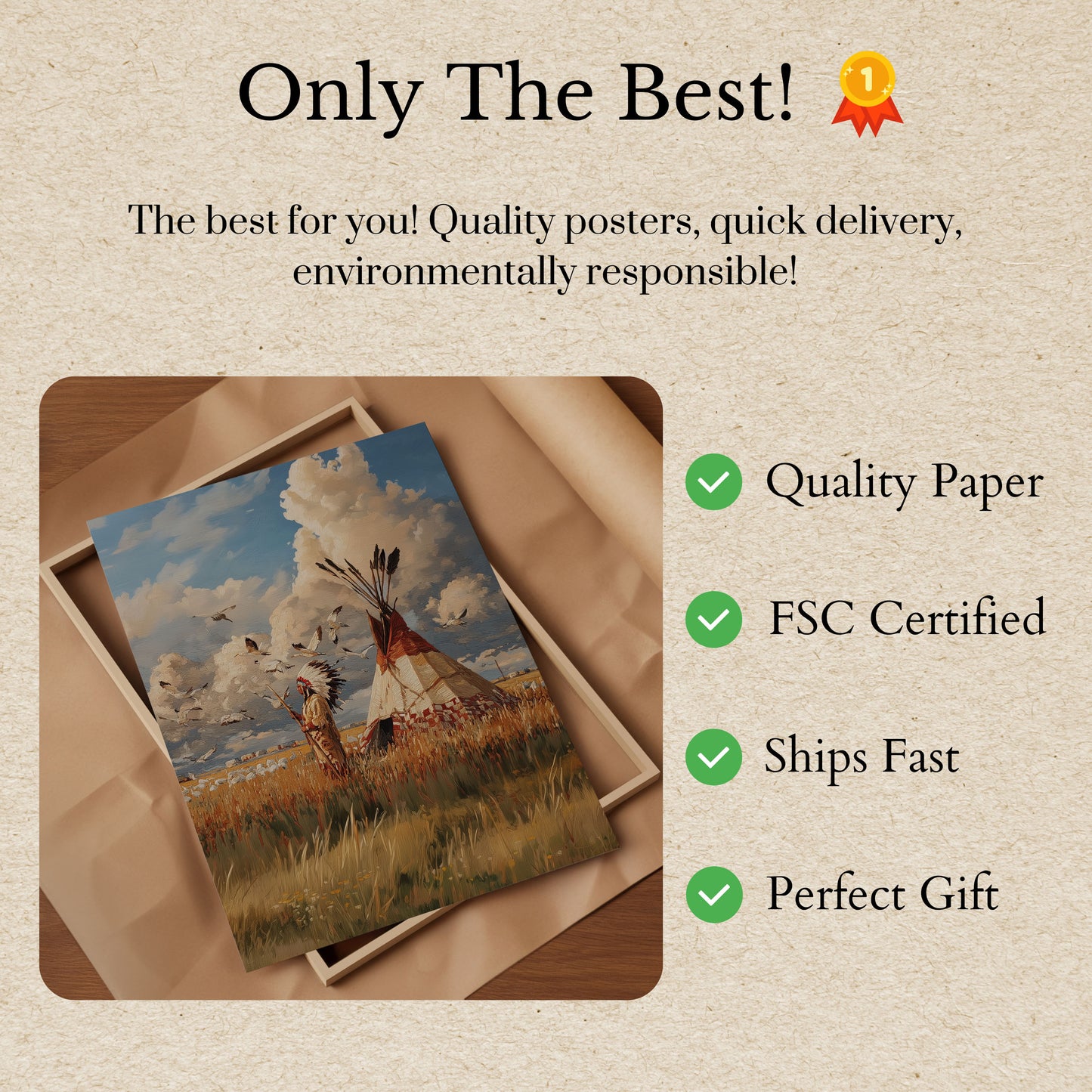 Prairie Spirit Native American Poster