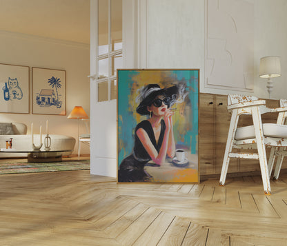 Glamourøs Cafe Elegance Plakat