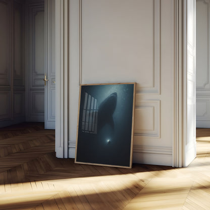 Depths of Darkness Shark Poster