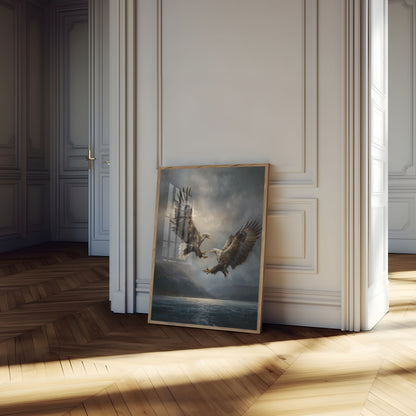 Majestic Eagles in Flight Poster