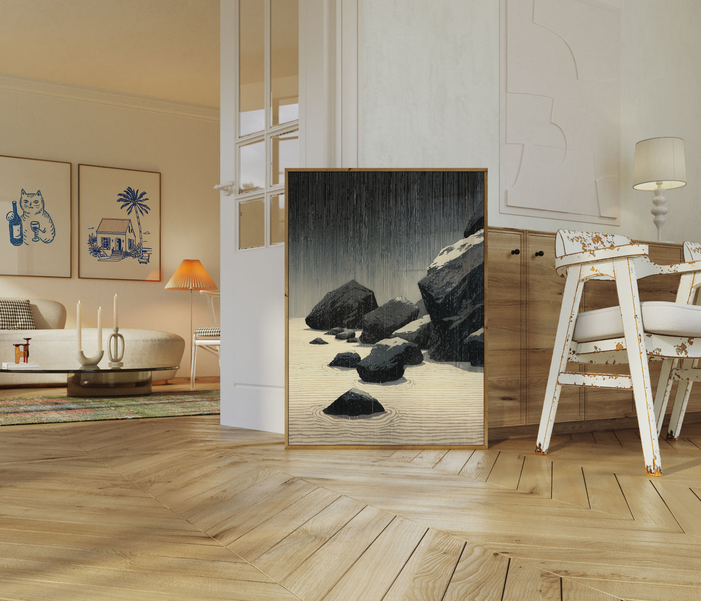 Zen Garden Meditation Stone Poster