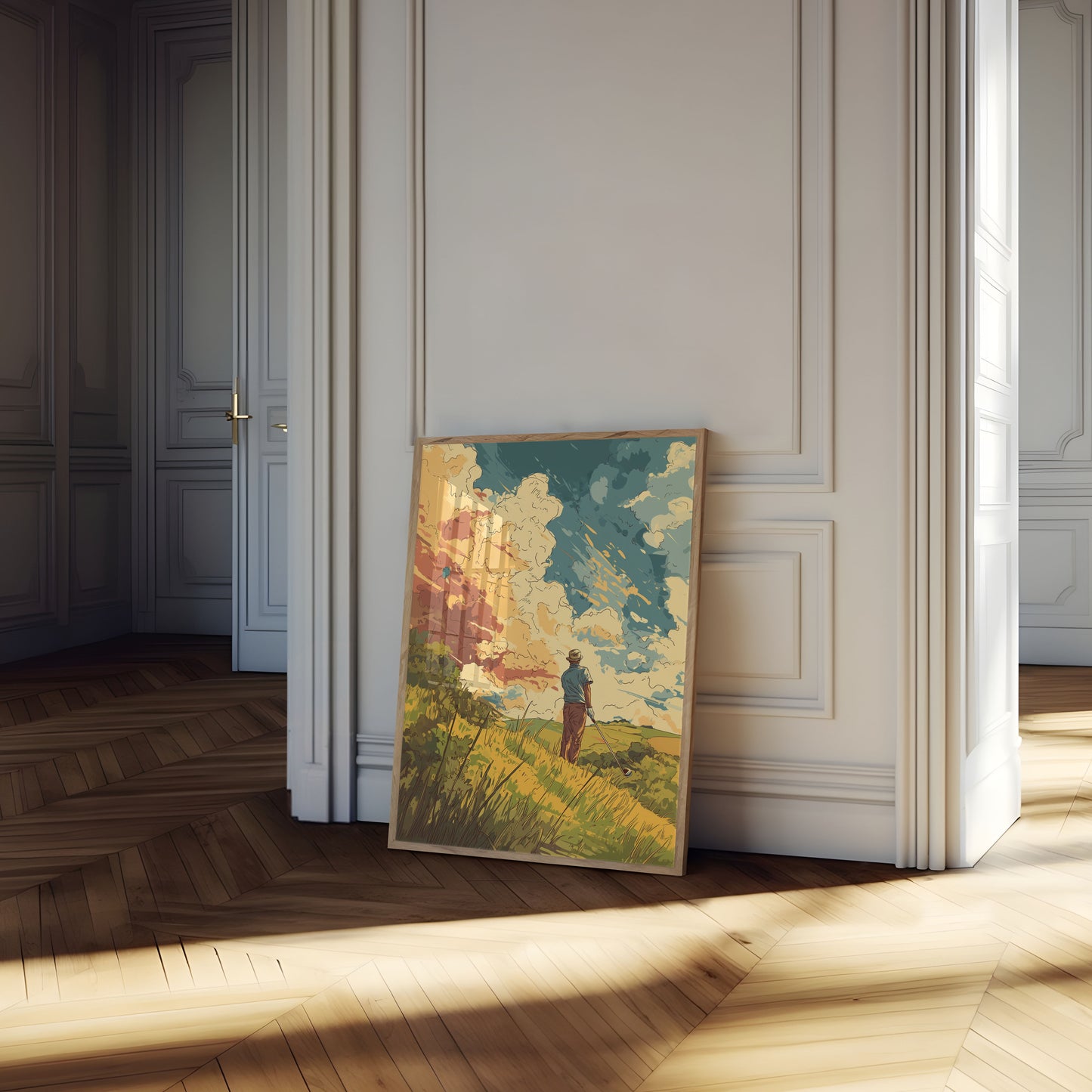 Sunset Golf Course Landscape Poster