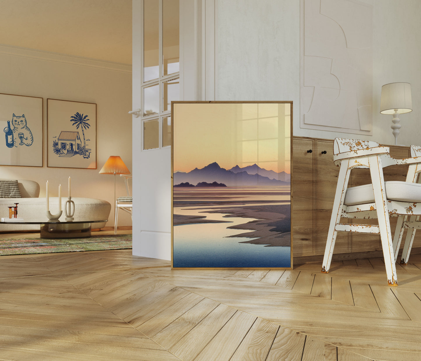 Coastal Mountains at Sunrise Poster