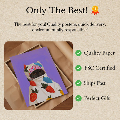 Fruity Feline Fashion Poster