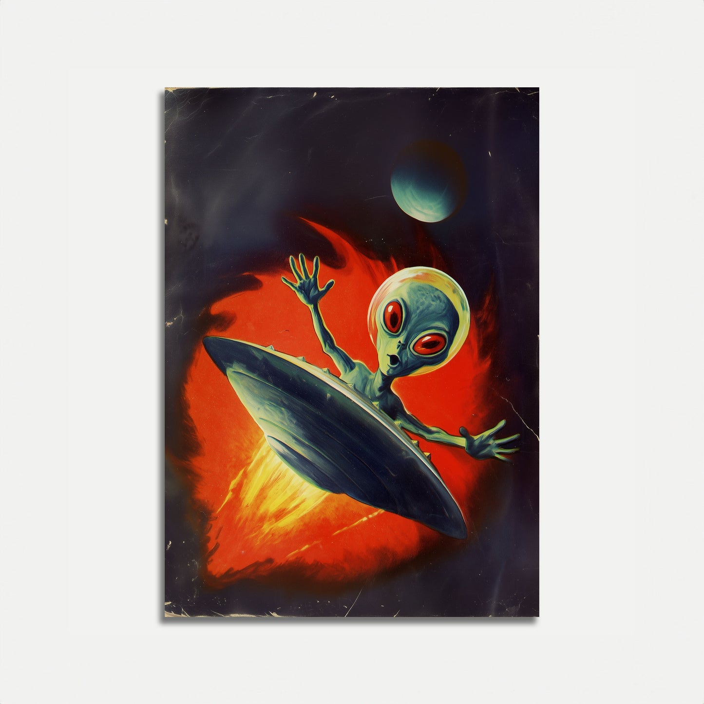 Pôster de Surf Cósmico Alienígena