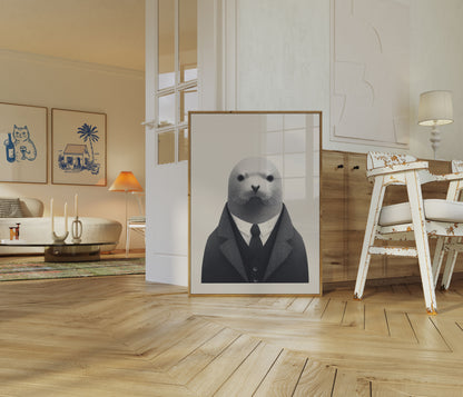 Distinguished Seal in Suit Poster