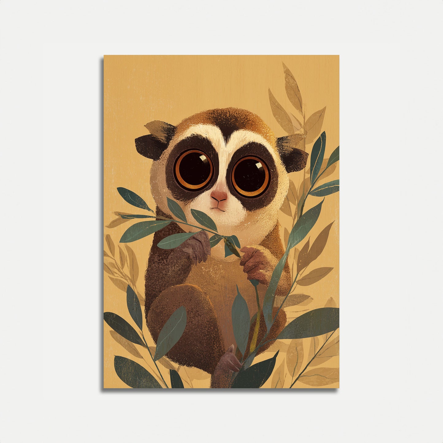 Nyfiken Lemur Med Stora Ögon Poster