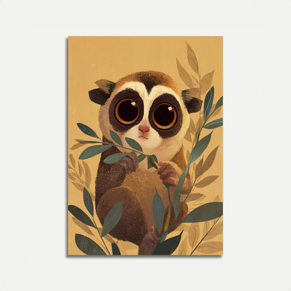 Nyfiken Lemur Med Stora Ögon Poster
