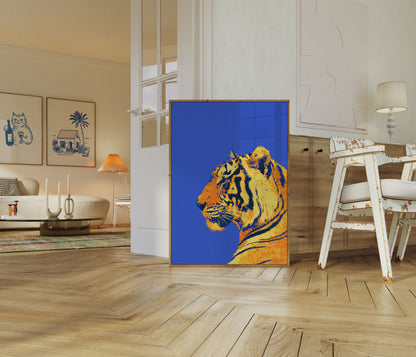 Lebendiges Tigerporträt Poster