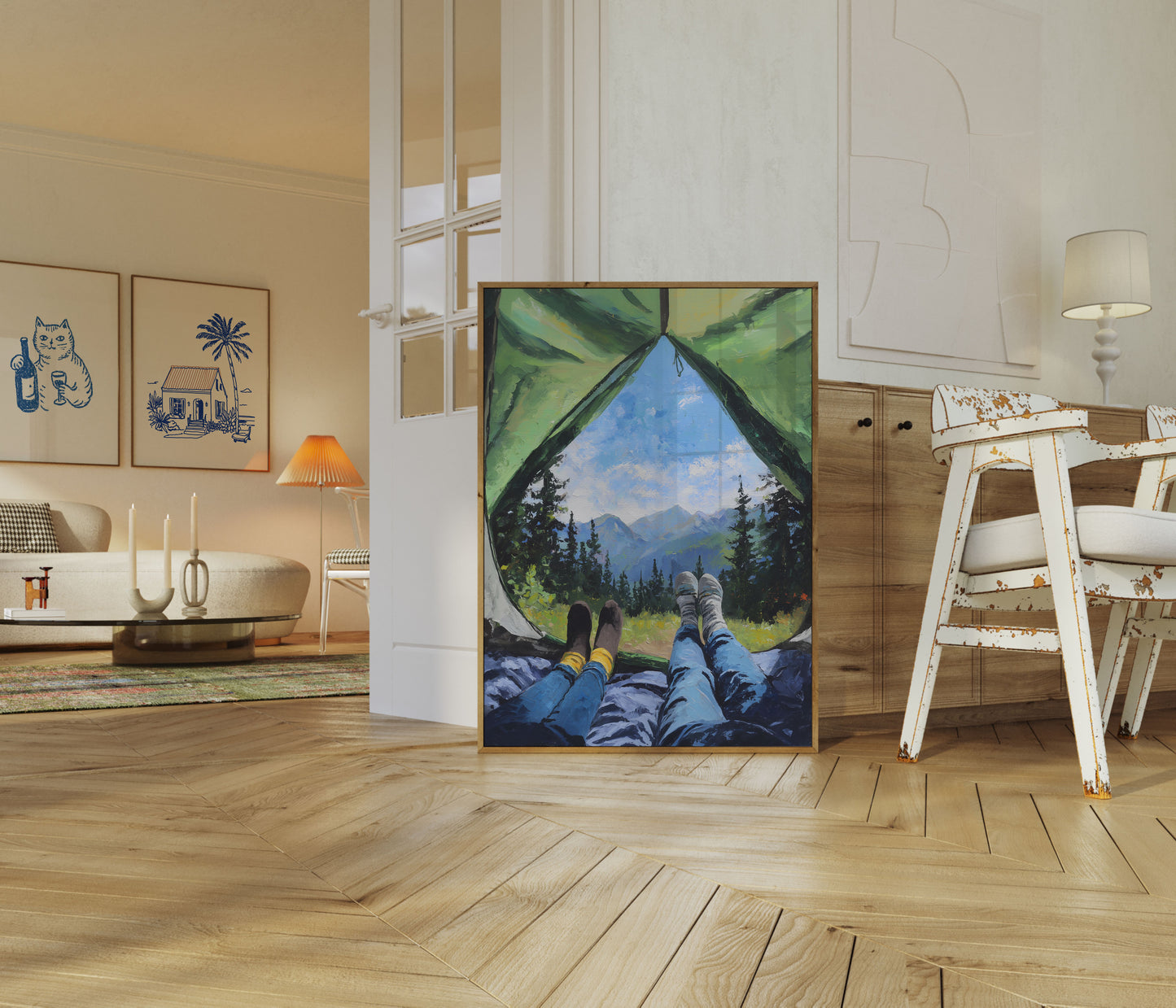 Mountain Tent View Camping Poster