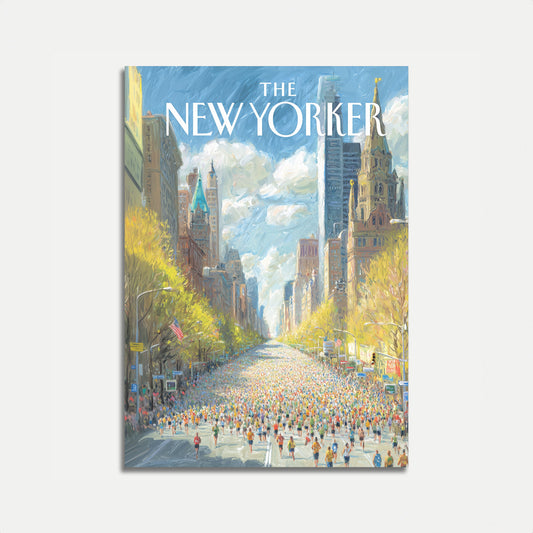 New York Marathon Cityscape Poster
