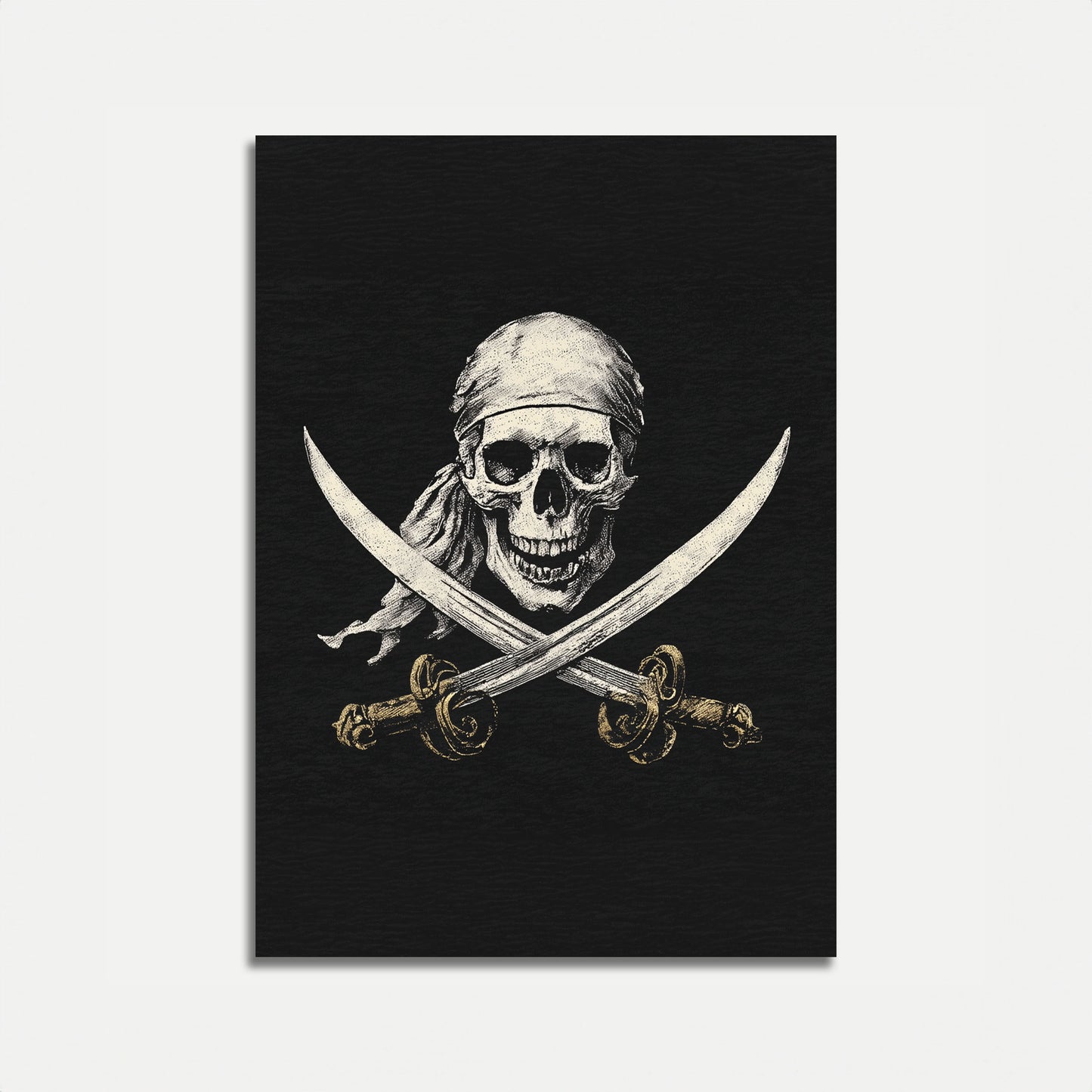 Skull and Crossed Swords Pirate Poster