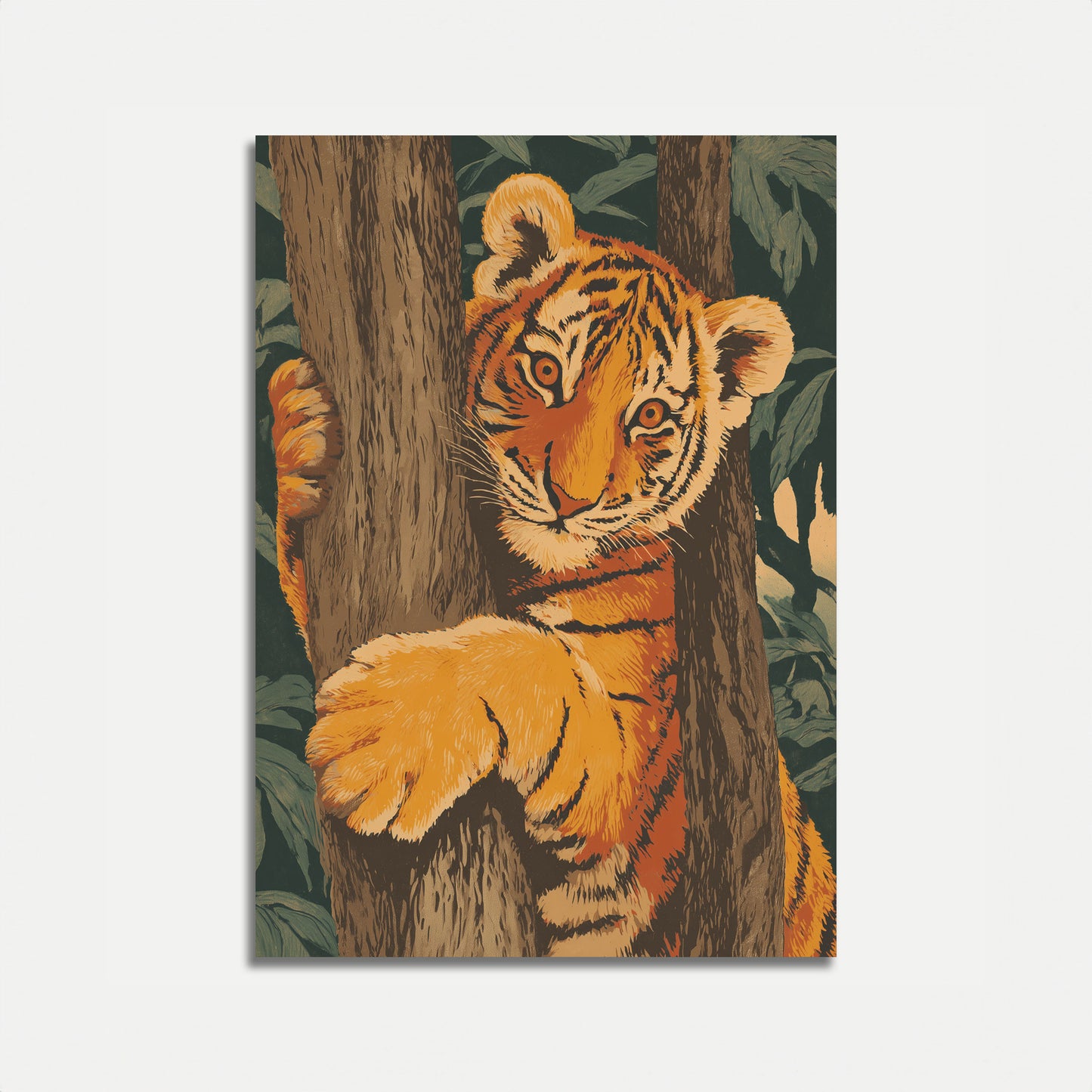 Young Tiger in Forest Poster