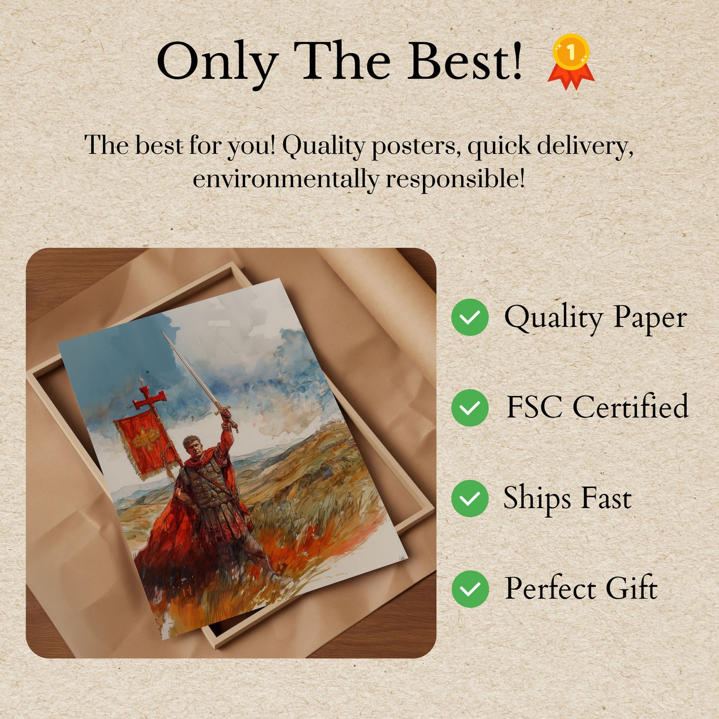 Triumphant Roman Legion Commander Poster