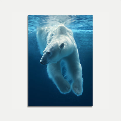 Arctic Dive Polar Bear Poster