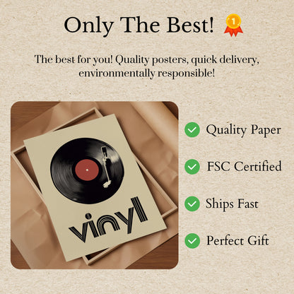 Vintage Vinyl Music Lover Poster