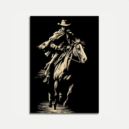 Póster del oeste de Lone Rider
