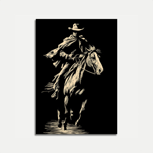 Lone Rider Western Poster