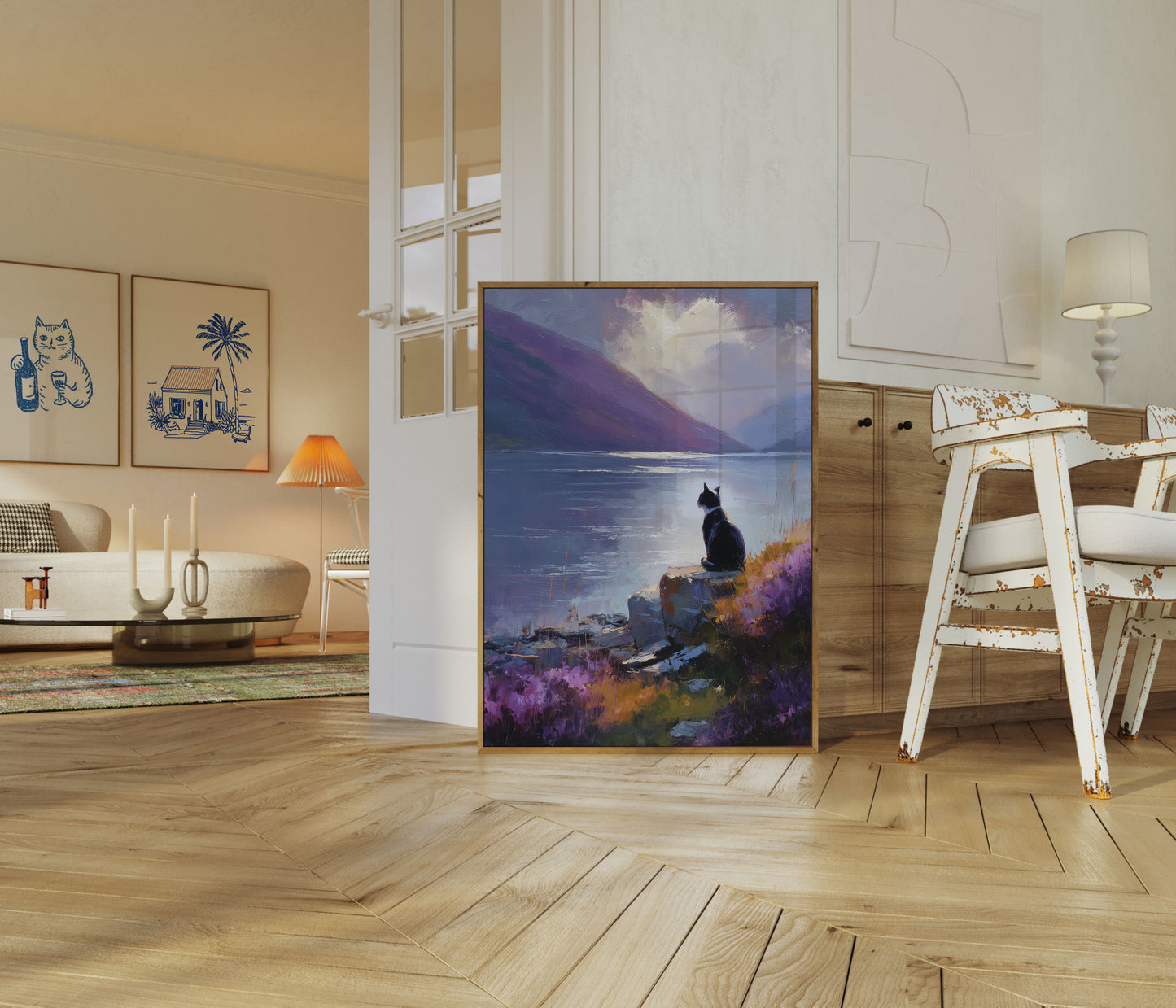 Póster del Lago de la Montaña del Gato Negro