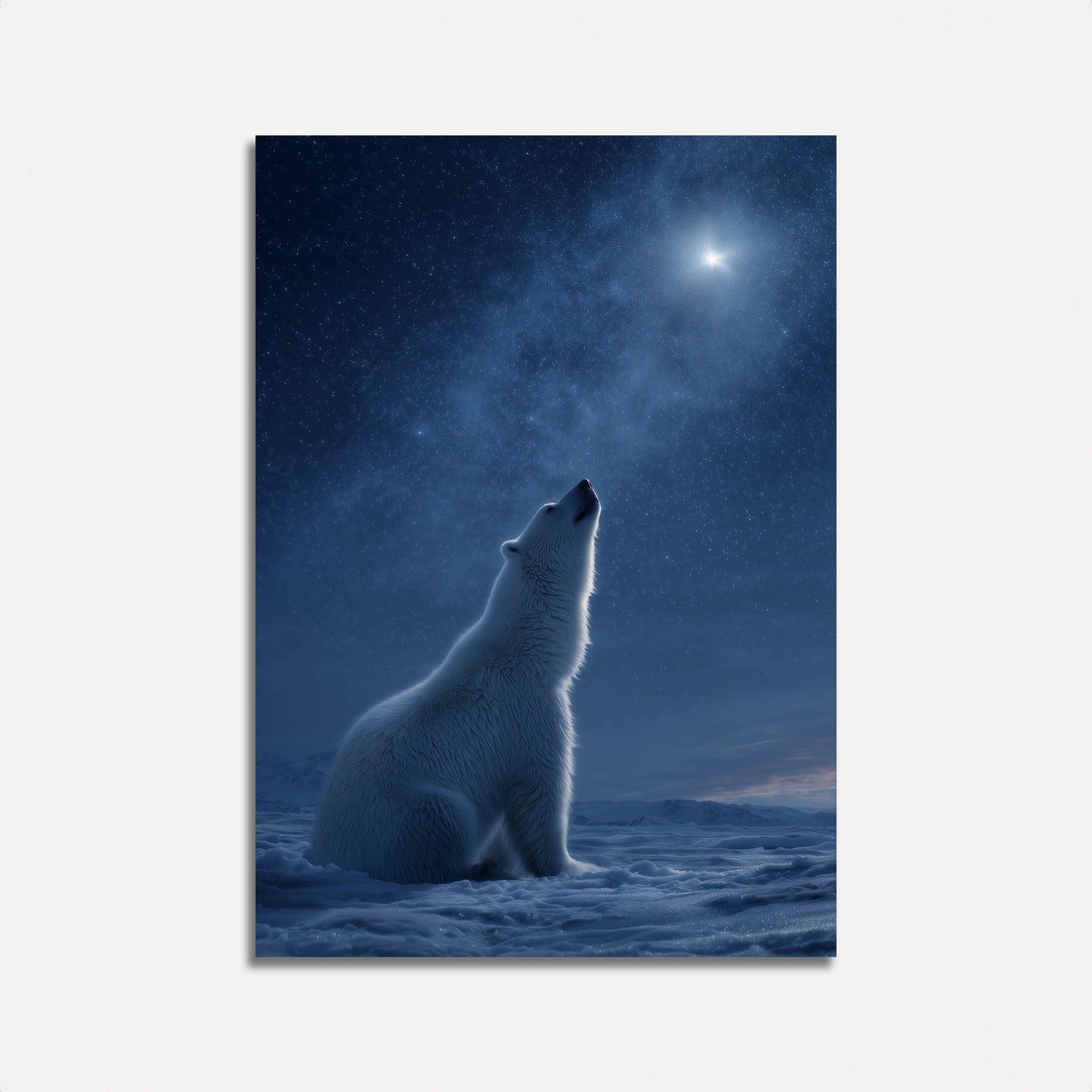 Arctic Moonlight Polar Bear Poster