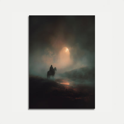Mysterious Rider in the Mist Poster
